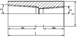 transition taper threaded coupler drawing